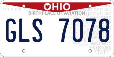 OH license plate GLS7078