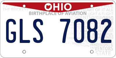 OH license plate GLS7082