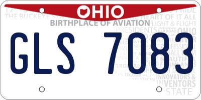 OH license plate GLS7083