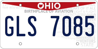 OH license plate GLS7085