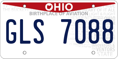 OH license plate GLS7088