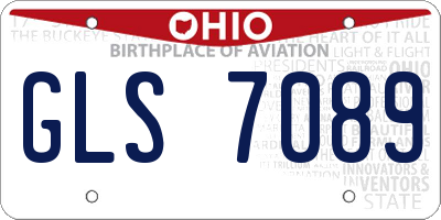 OH license plate GLS7089