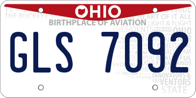 OH license plate GLS7092