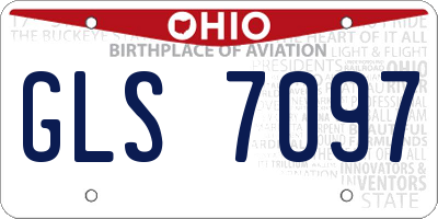 OH license plate GLS7097
