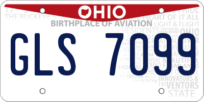 OH license plate GLS7099
