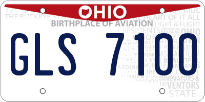 OH license plate GLS7100