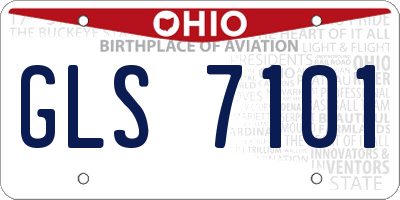 OH license plate GLS7101