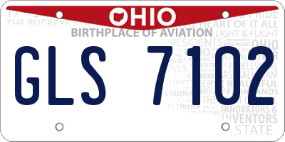 OH license plate GLS7102