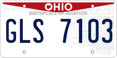 OH license plate GLS7103