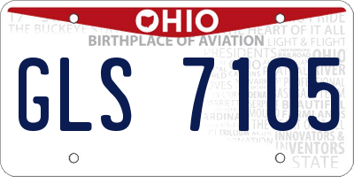 OH license plate GLS7105