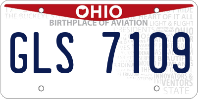 OH license plate GLS7109