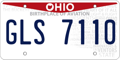 OH license plate GLS7110