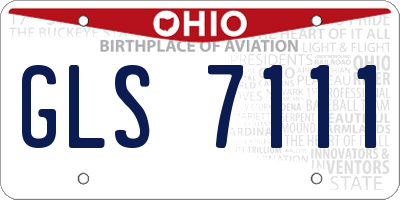 OH license plate GLS7111