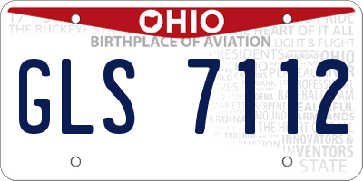 OH license plate GLS7112