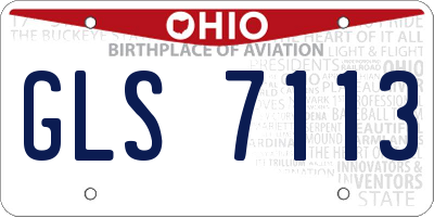 OH license plate GLS7113
