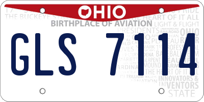 OH license plate GLS7114