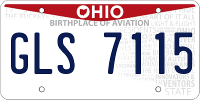 OH license plate GLS7115