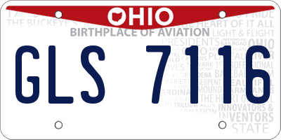 OH license plate GLS7116