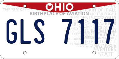 OH license plate GLS7117