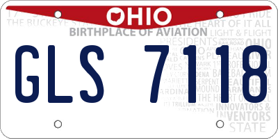 OH license plate GLS7118