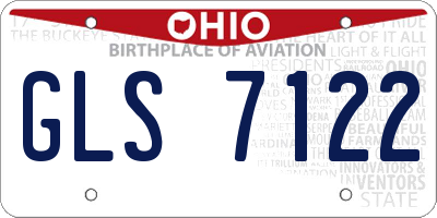 OH license plate GLS7122