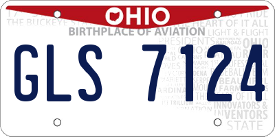 OH license plate GLS7124