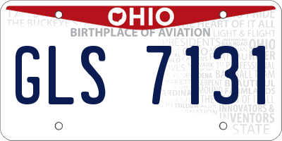 OH license plate GLS7131