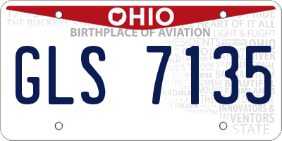 OH license plate GLS7135
