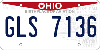 OH license plate GLS7136