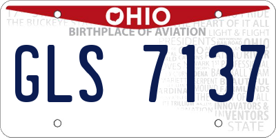 OH license plate GLS7137