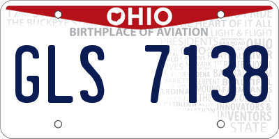 OH license plate GLS7138