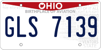 OH license plate GLS7139