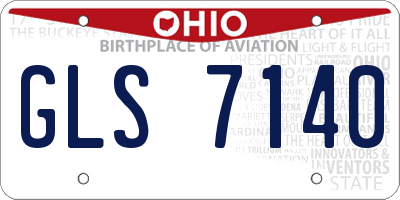OH license plate GLS7140