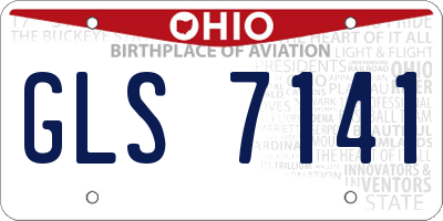 OH license plate GLS7141