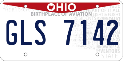 OH license plate GLS7142