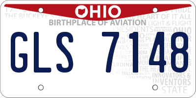 OH license plate GLS7148