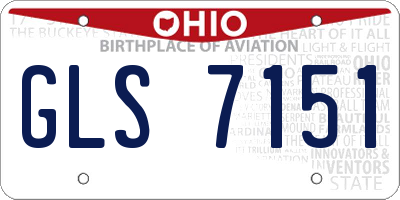 OH license plate GLS7151