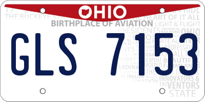 OH license plate GLS7153