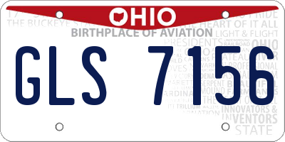 OH license plate GLS7156