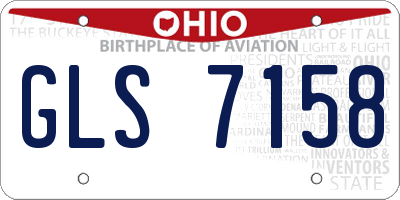 OH license plate GLS7158
