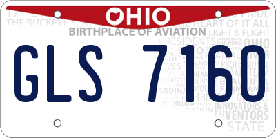 OH license plate GLS7160
