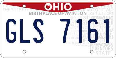 OH license plate GLS7161