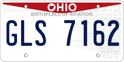 OH license plate GLS7162