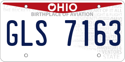 OH license plate GLS7163