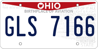 OH license plate GLS7166