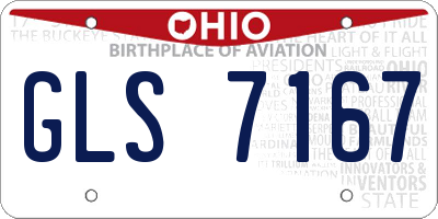 OH license plate GLS7167