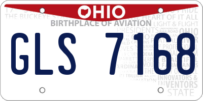 OH license plate GLS7168