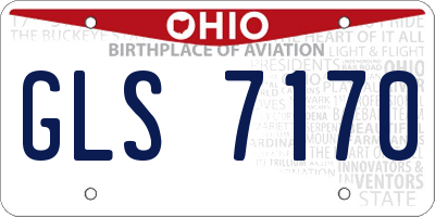 OH license plate GLS7170