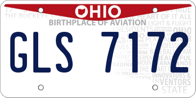 OH license plate GLS7172
