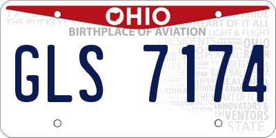 OH license plate GLS7174